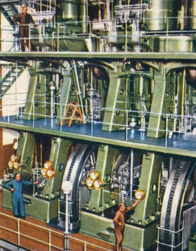 Huge triple expansion pumping engine by Unbekannt