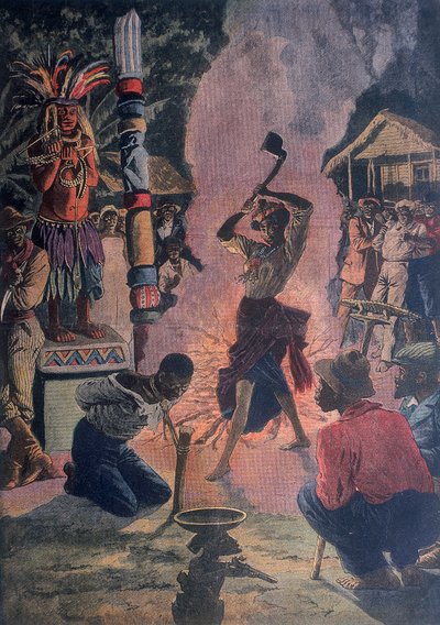 Human Sacrifice, Lafayette, Louisiana, USA, 1912 by Unbekannt