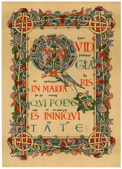 Illuminated Initial Q, c. 1073 by Unbekannt