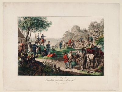 Imperial Russian Cavalry on the March by Unbekannt