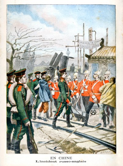 In China, Incident between Russians and English by Unbekannt
