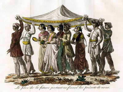 Indian wedding procession by Unbekannt