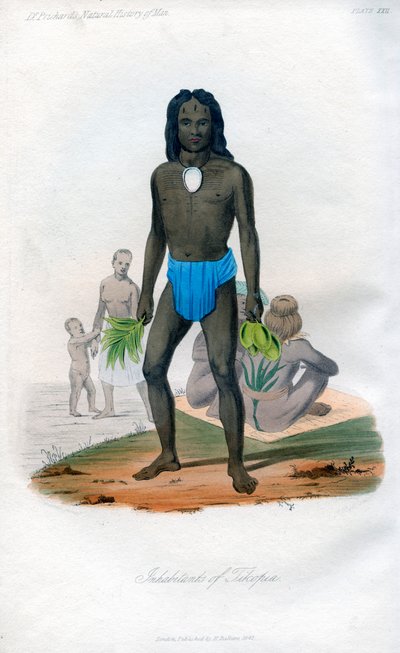 Inhabitants of Tikopia, 1848 by Unbekannt