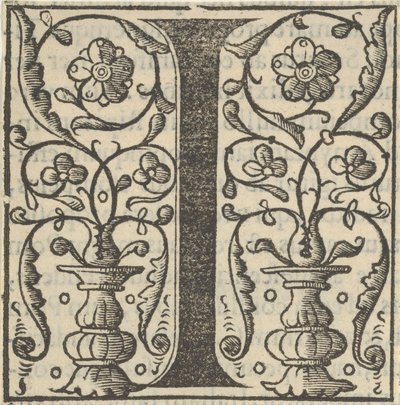 Initial letter I with garlands, mid-16th century by Unbekannt