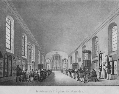 Interior of the Church of Waterloo by Unbekannt