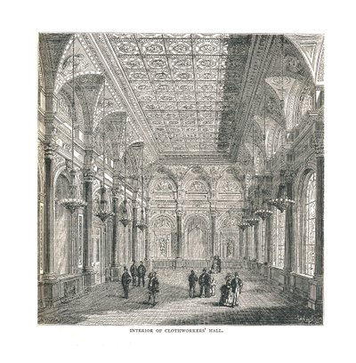 Interior of the Clothworkers Hall by Unbekannt