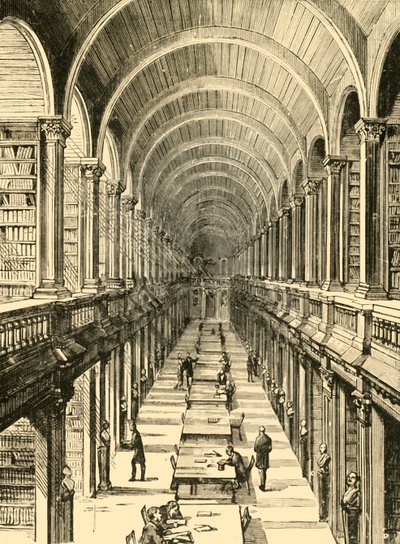 Interior of the Library, Trinity College, 1898 by Unbekannt