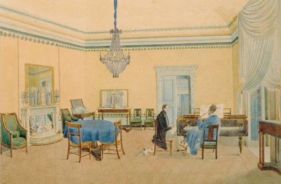 Interior with figures. The Music Room by Unbekannt