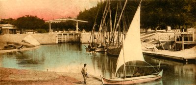 Ismailia - The Flood-Gate Downwards, c1918-c1939 by Unbekannt