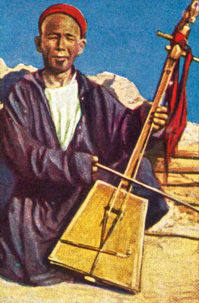 Itinerant musician, Mongolia, c1928 by Unbekannt