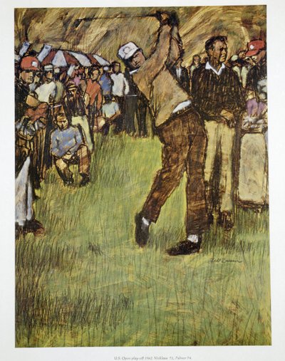 Jack Nicklaus Winning His First US Open by Unbekannt