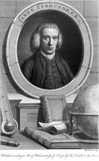 James Ferguson, Scottish astronomer, c 1760s by Unbekannt