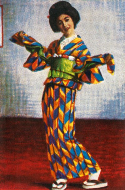 Japanese Geisha Dancer by Unbekannt