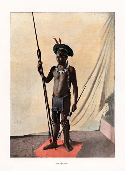 Jauapiry Indian with weapons, Brazil by Unbekannt