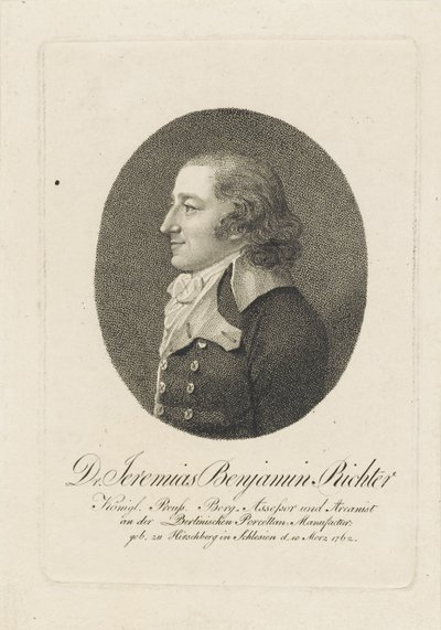 Jeremias Benjamin Richter 1762-1807, c. 1800 by Unbekannt