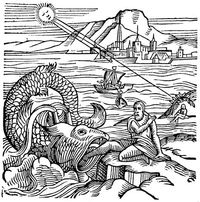 Jonah being spewed up by the whale, 1557 by Unbekannt