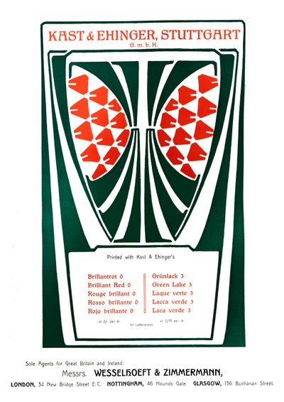 Kast & Ehinger, Stuttgart advertisement by Unbekannt