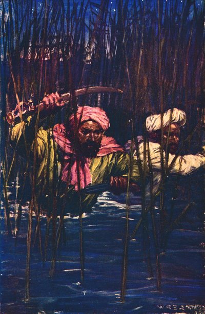 Kavanagh and Kunuji in the Swamp, 1857 by Unbekannt