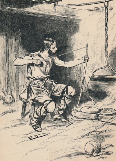 King Alfred Forgets The Cakes, c1907 by Unbekannt