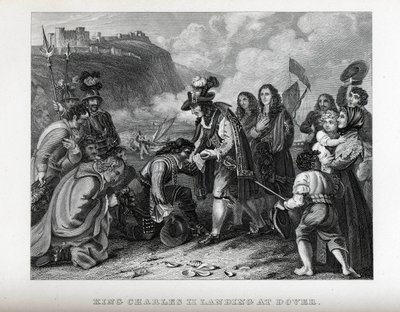 King Charles II landing at Dover by Unbekannt