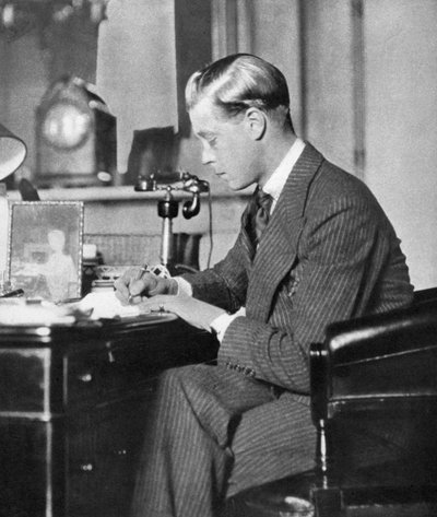 King Edward VIII at work by Unbekannt