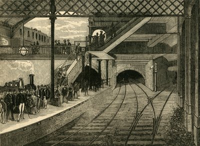 Kings Cross Underground Station in 1868 by Unbekannt