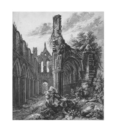 Kirkstall Abbey, Yorkshire, 1823 by Unbekannt