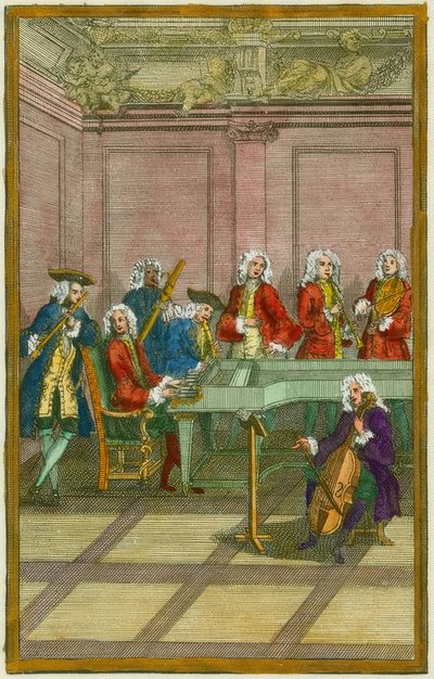 Concert / Copper Engraving 18th Century by Unbekannt