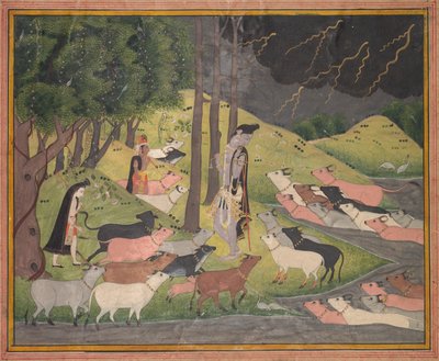 Krishna Summoning the Cows by Unbekannt