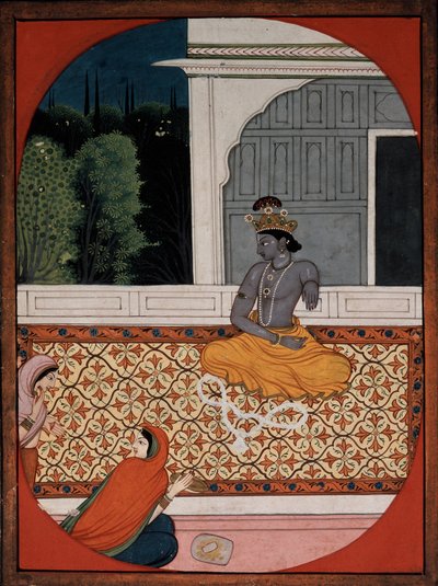 Krishna discards his garland by Unbekannt