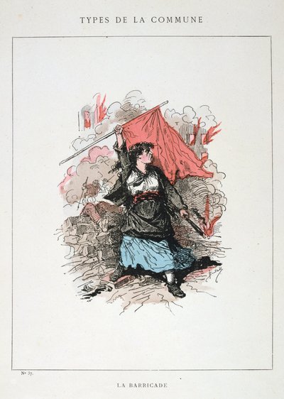 La Barricade, Paris Commune, 1871 by Unbekannt