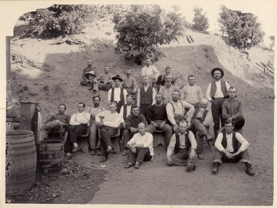 La Grange Mine Crew, California, 1900s by Unbekannt