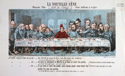 The New Supper, Paris Commune, 1871 by Unbekannt