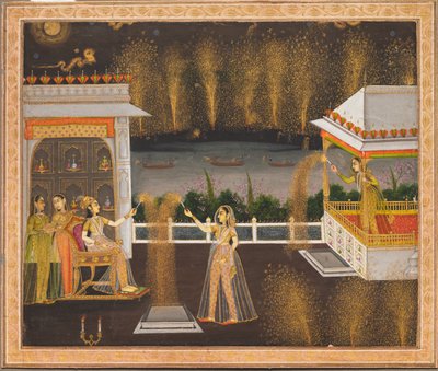 Ladies Celebrating Diwali, 1760 by Unbekannt