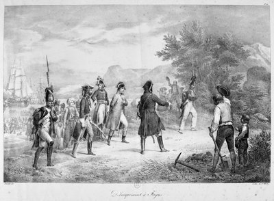 Landing at Frejus, March, 1815 by Unbekannt