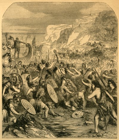 Landing of Julius Caesar by Unbekannt