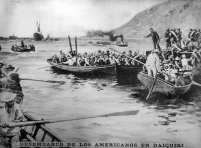 Landing of the Americans in Daiquiri, 1898 by Unbekannt