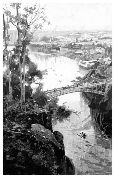 Launceston, from Cataract Bridge, Tasmania, Australia, 1886 by Unbekannt