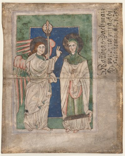 Leaf from a Psalter: Annunciation by Unbekannt