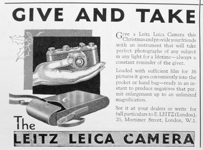 Leitz Leica Camera Advert by Unbekannt