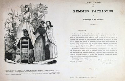Les Clubs des Femmes Patriotes, Paris Commune by Unbekannt