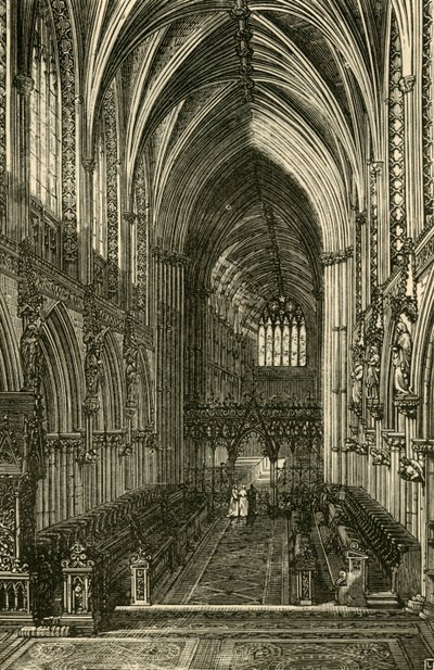 Lichfield Cathedral Interior, looking West by Unbekannt