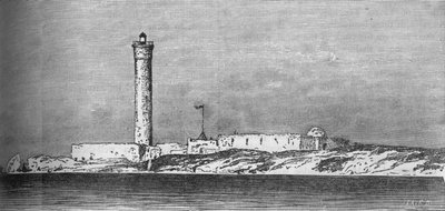 Lighthouse on the Paros Island, Alexandria, c. 1882 by Unbekannt
