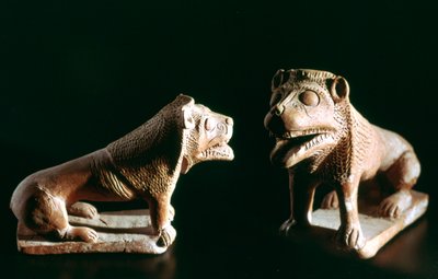 Lions, from Kerkouane, Tunisia by Unbekannt