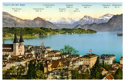 Lucerne and the Alps, Switzerland, 20th century by Unbekannt