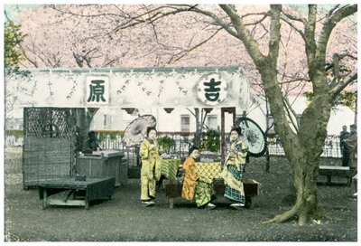 Lunch stand in a public park, Japan, 1904 by Unbekannt