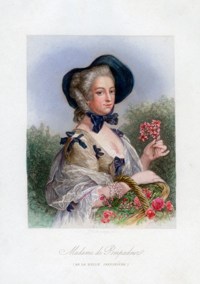 Madame de Pompadour as the Beautiful Gardener by Unbekannt