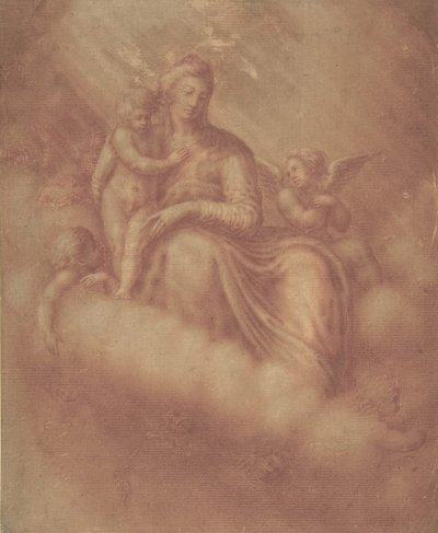 Madonna and Child Among the Clouds by Unbekannt