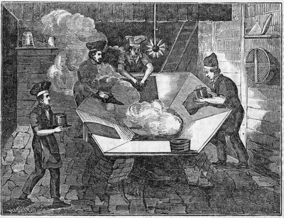 Making beaver hats, 1835 by Unbekannt