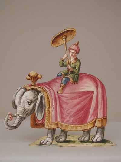 Man on Elephant, 18th century by Unbekannt
